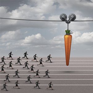Everyone is running towards the carrot since the winner will be able to get huge incentives from the company.