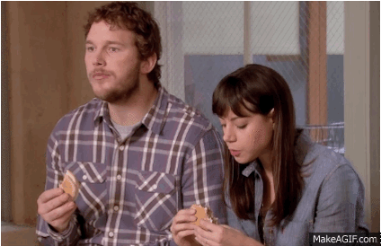 man eating burger